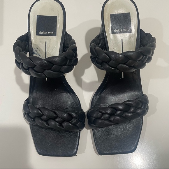 Dolce Vita PAILY Black Heels Braided Design - Picture 15 of 16